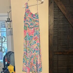Lilly Pulitzer Carnivale Coral Midi Dress